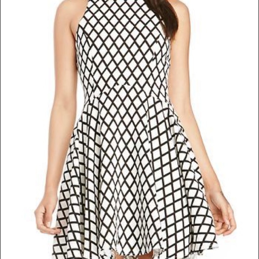 Lucy Paris- Fit & Flare Gris Dress